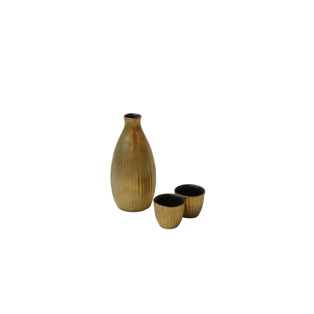 有田焼 酒器 柚子金 酒器セット Arita Ware Sake Set – Yuzu Gold