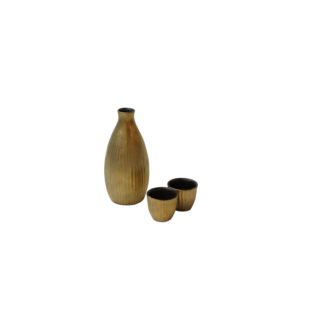 有田焼 酒器 柚子金 酒器セット Arita Ware Sake Set – Yuzu Gold