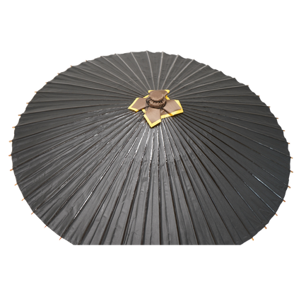 大番傘 黒 48本骨 Large Bangasa Umbrella – Black (48 Ribs)