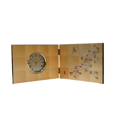 花見鳥 屏風時計 Hanami Tori Folding Screen Clock